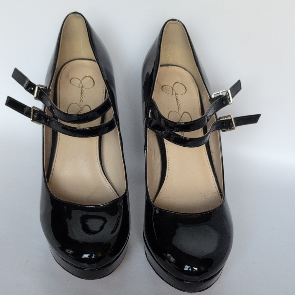 Jessica Simpson Black Patent Leather Heels